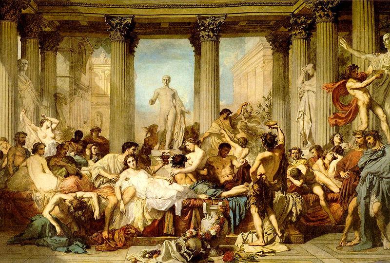 Thomas Couture The Romans of the Decadence Norge oil painting art